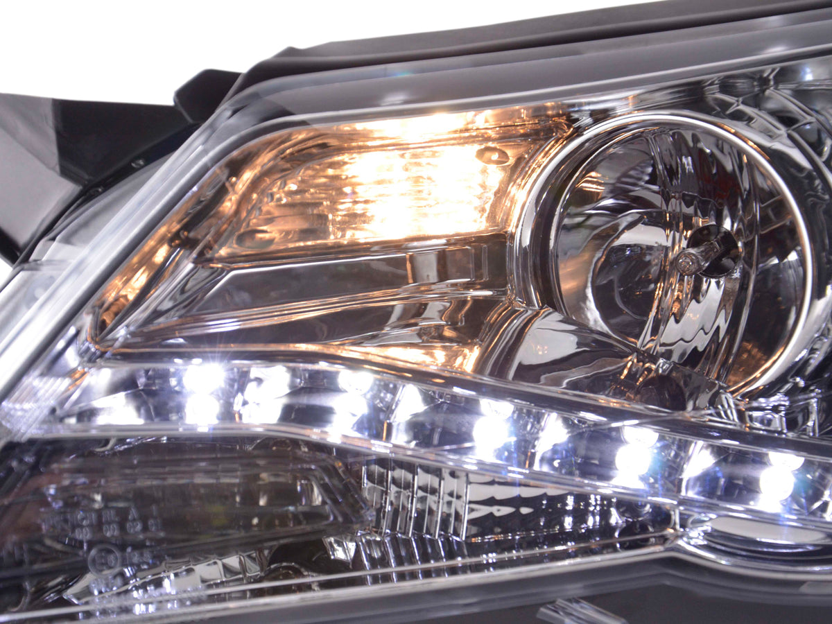 Scheinwerfer Set Daylight LED TFL-Optik VW Tiguan 07-11 chrom Scheinwerfer Set Daylight LED TFL-Optik VW Tiguan 07-11 chrom